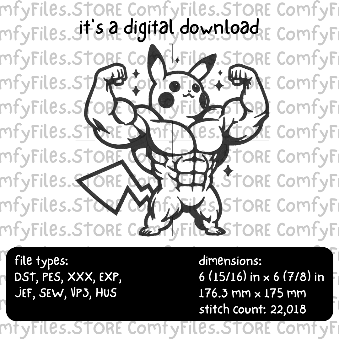 Product with the name Pikachu Muscles in the 4 catergory